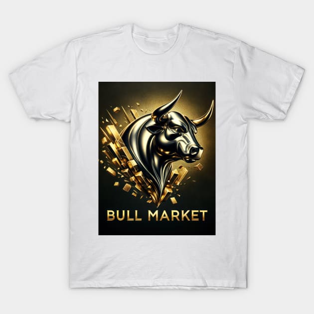 Bull Market T-Shirt by TooplesArt